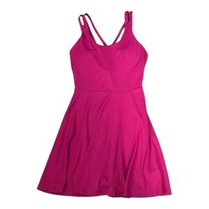 Fabletics Mini Dress w/ built-in bra & Shorts Bright Pink women’s Size Small